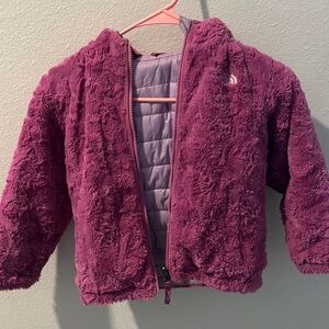The North Face Fuzzy Purple Kids Puffer Jacket